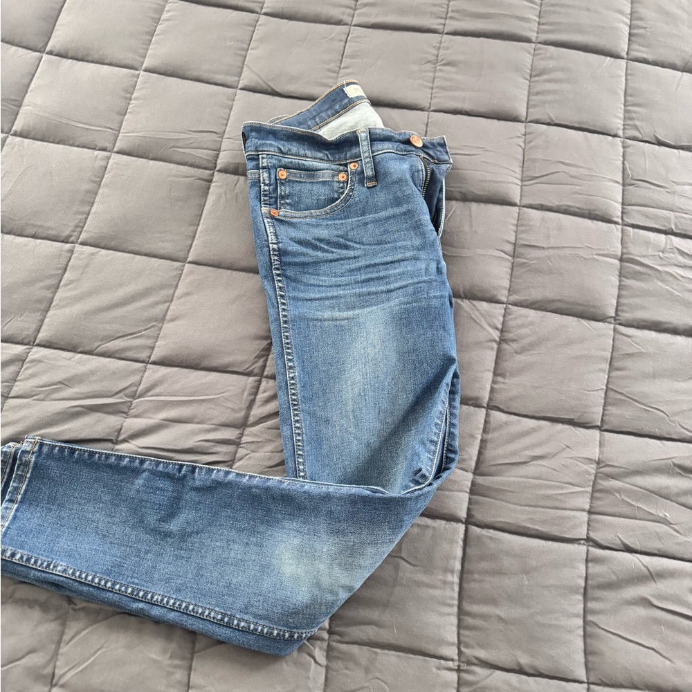 Madewell Blue 9” High-Rise Skinny Jeans with Classic Indigo Wash